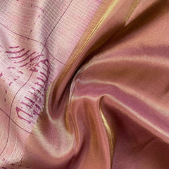 MAUVE PINK CHAPPA TUSSER PRINT SAREE