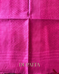 FUCHSIA WEAVE PURE TISSUE PRINT SALWAR SUIT SET