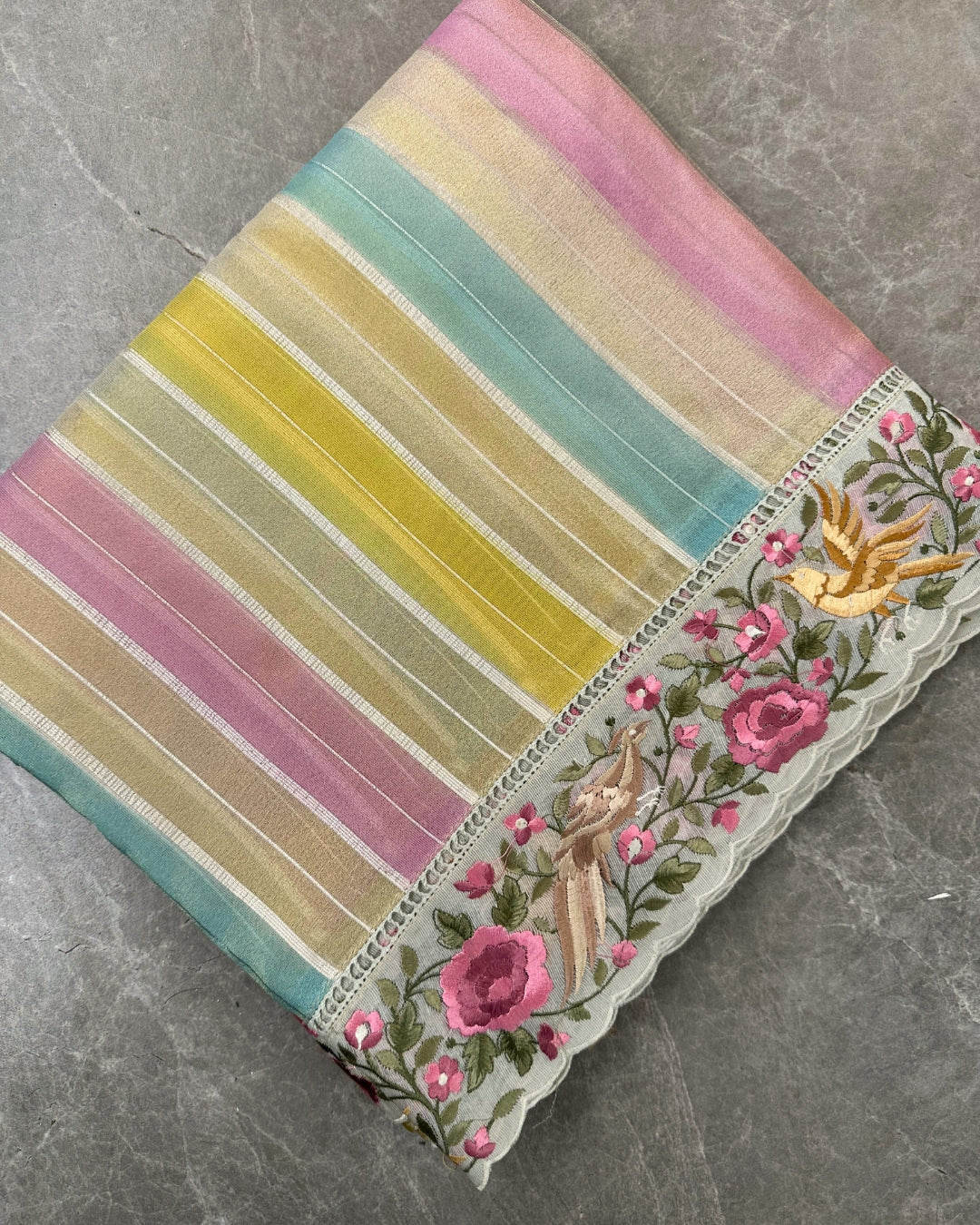 Rangbahaar Parsi Border Saree