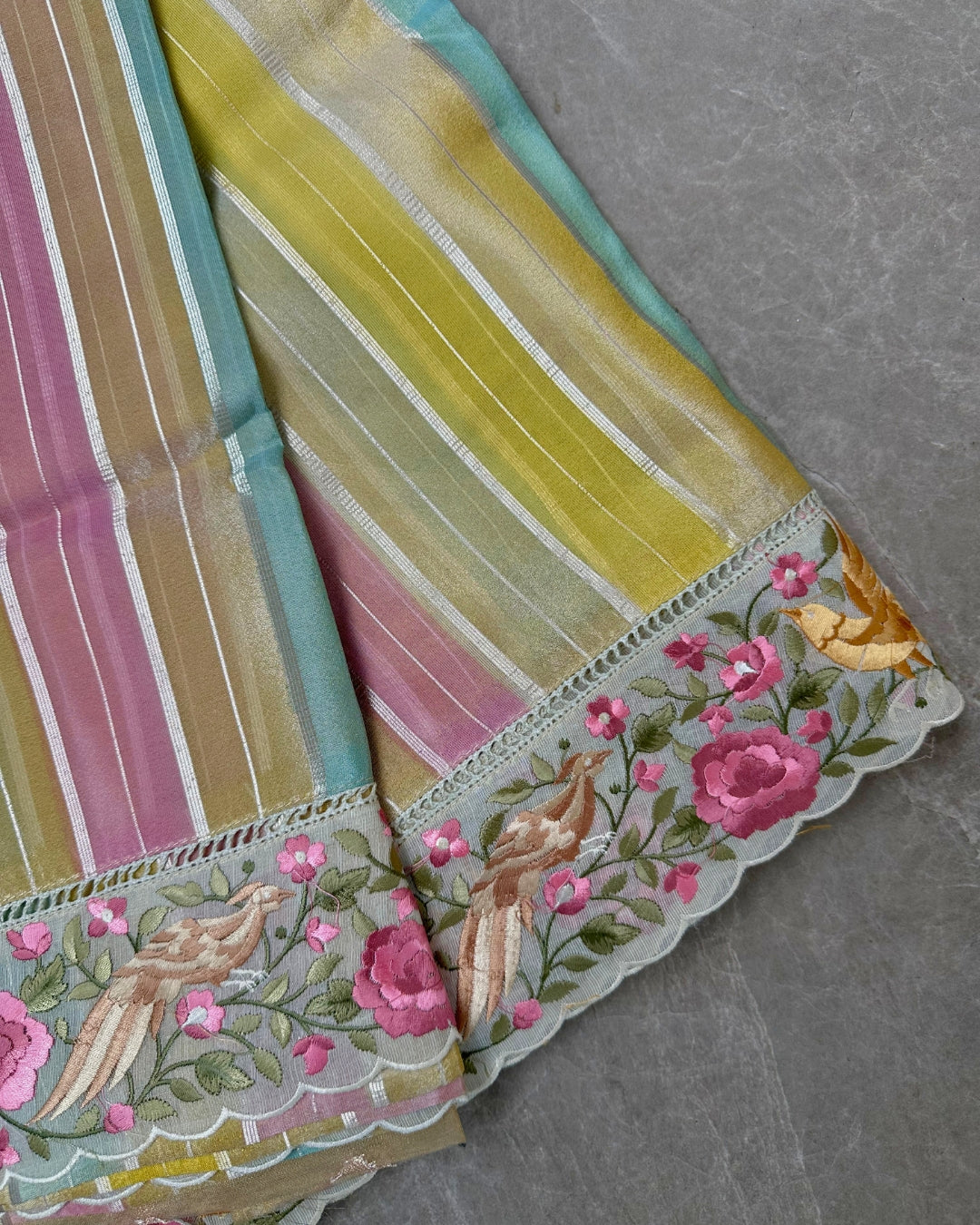 Rangbahaar Parsi Border Saree