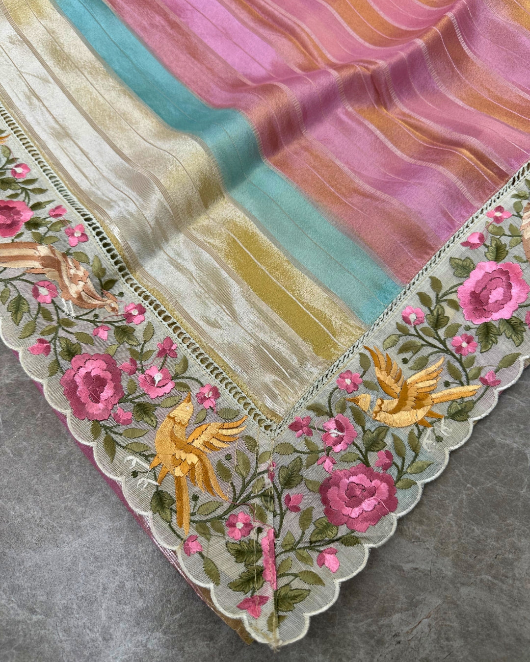 Rangbahaar Parsi Border Saree