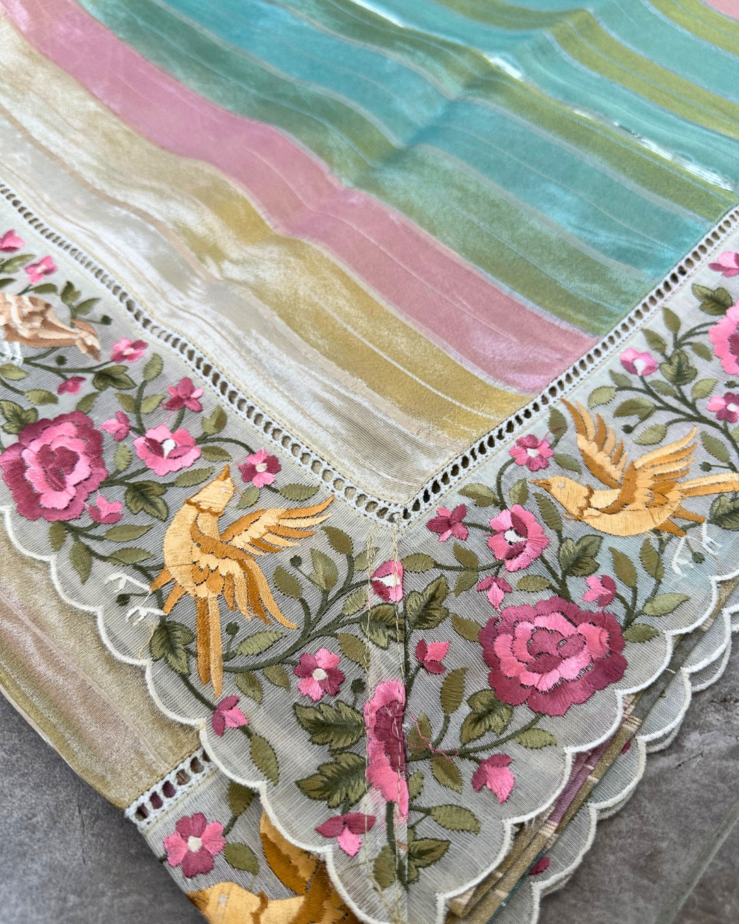 Sunehri Rangat Parsi Saree