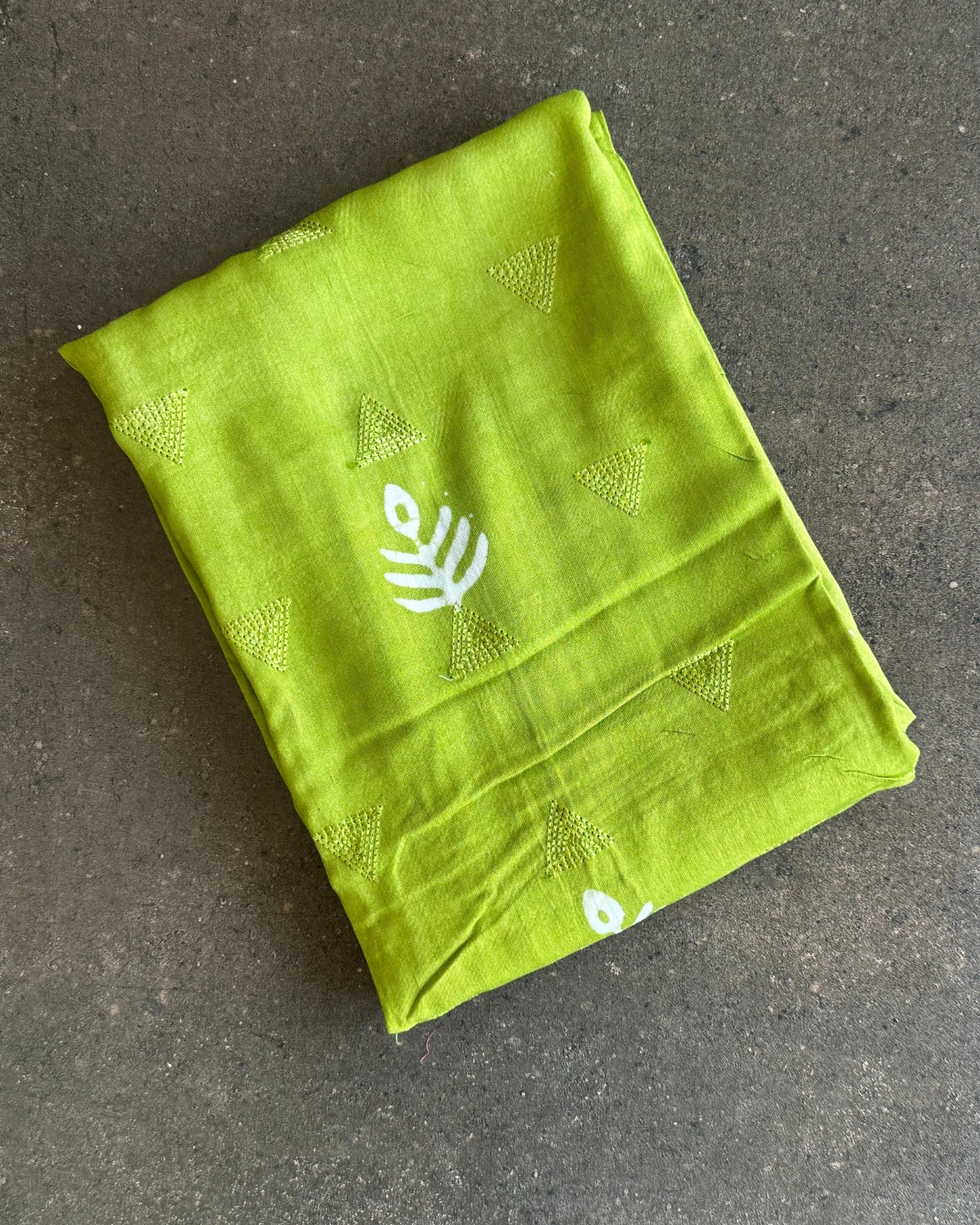 Grass Green Weave Vatican Cotton Salwar Material