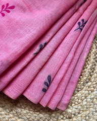 BLUSH PINK FANCY COTTON SAREE