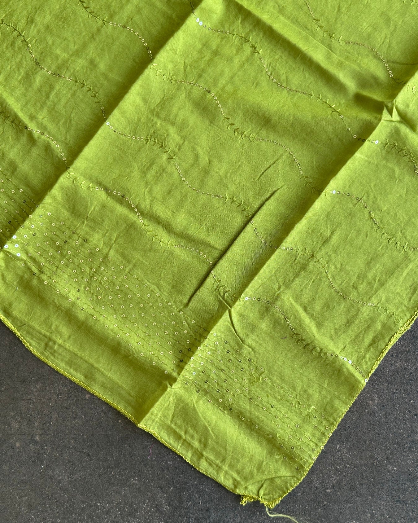 Grass Green Weave Vatican Cotton Salwar Material