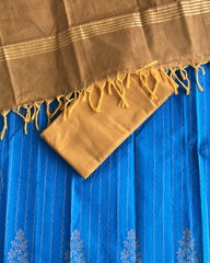 Aqua Minimal Weave Salwar Suit Material
