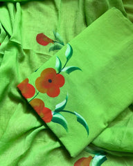 COTTON SALWAR SUIT - HAND PAINTED