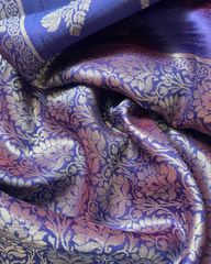 GREY & INDIGO ART DUPION SAREE