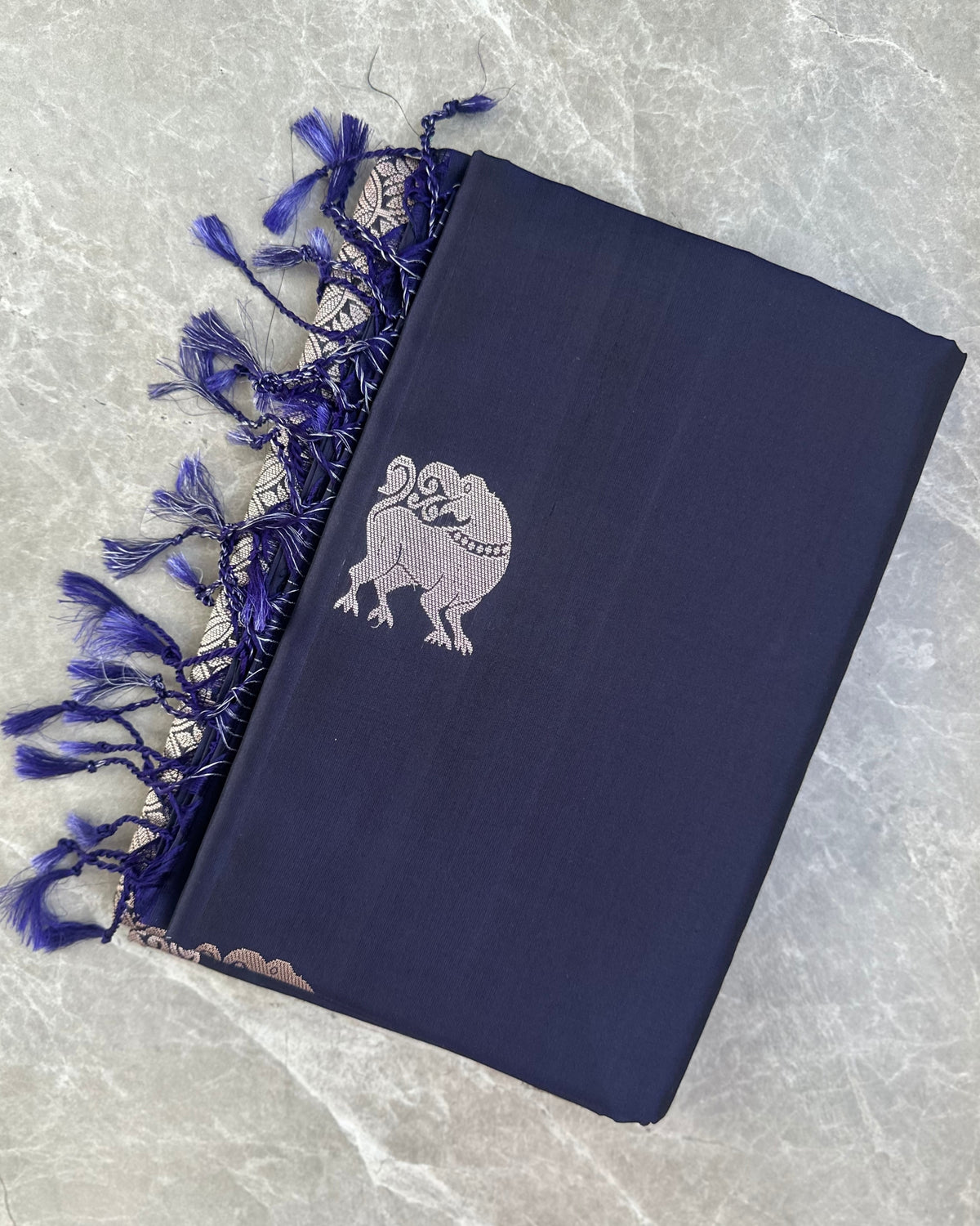Navy Blue Silk Saree