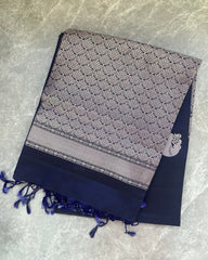 Navy Blue Silk Saree