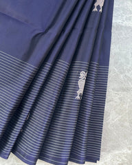 Navy Blue Silk Saree
