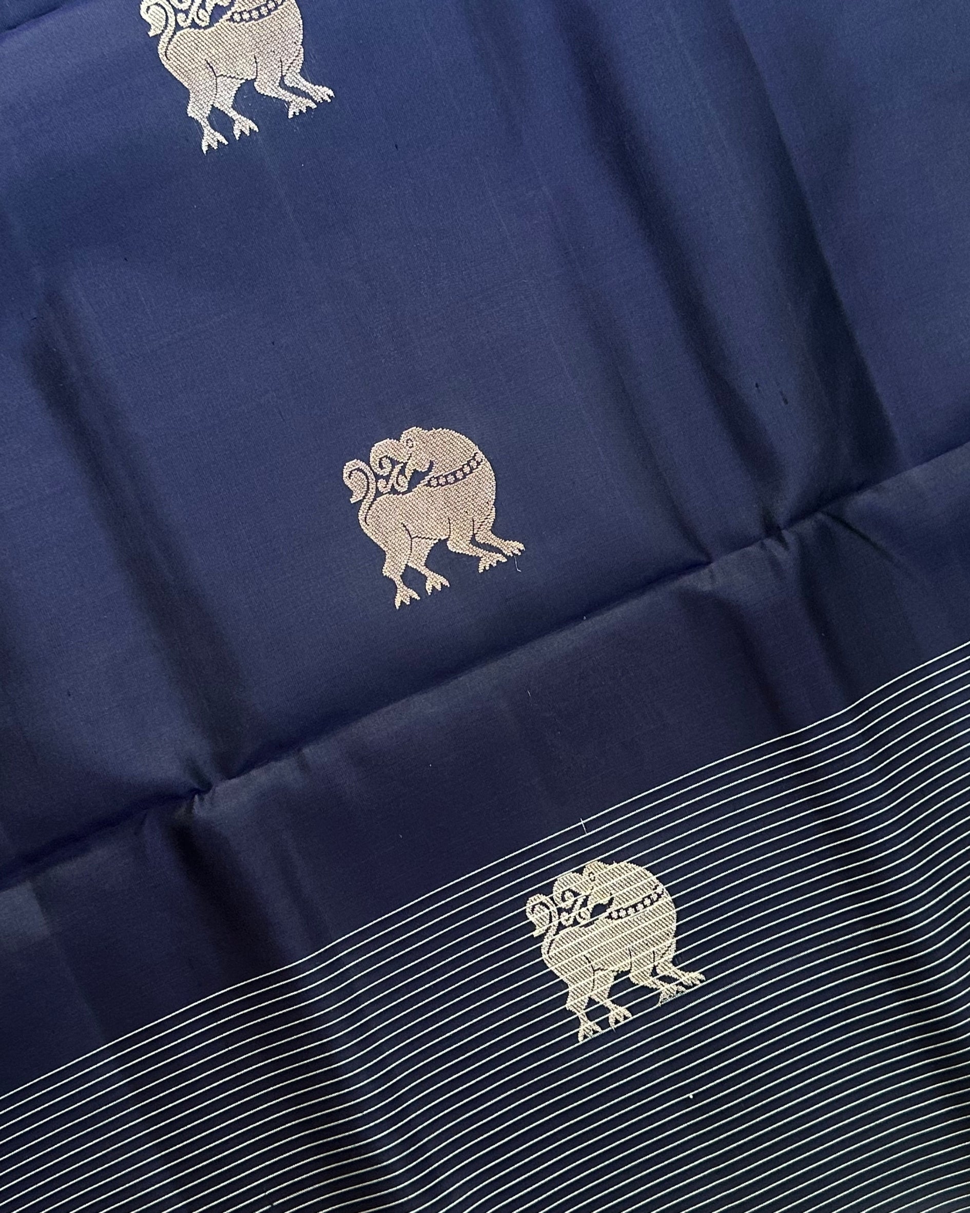 Navy Blue Silk Saree