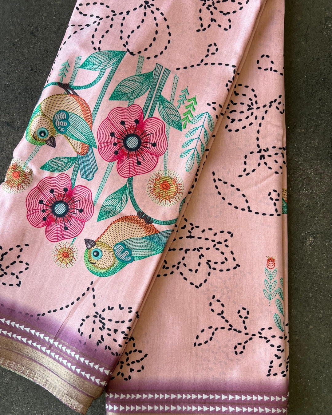 Rose Dust Pichhawai Saree
