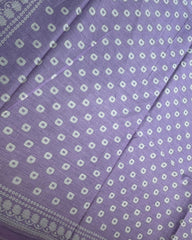 Lavender Bagru Cotton Saree