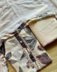 IVORY BOTANICAL COTTON SALWAR SUIT