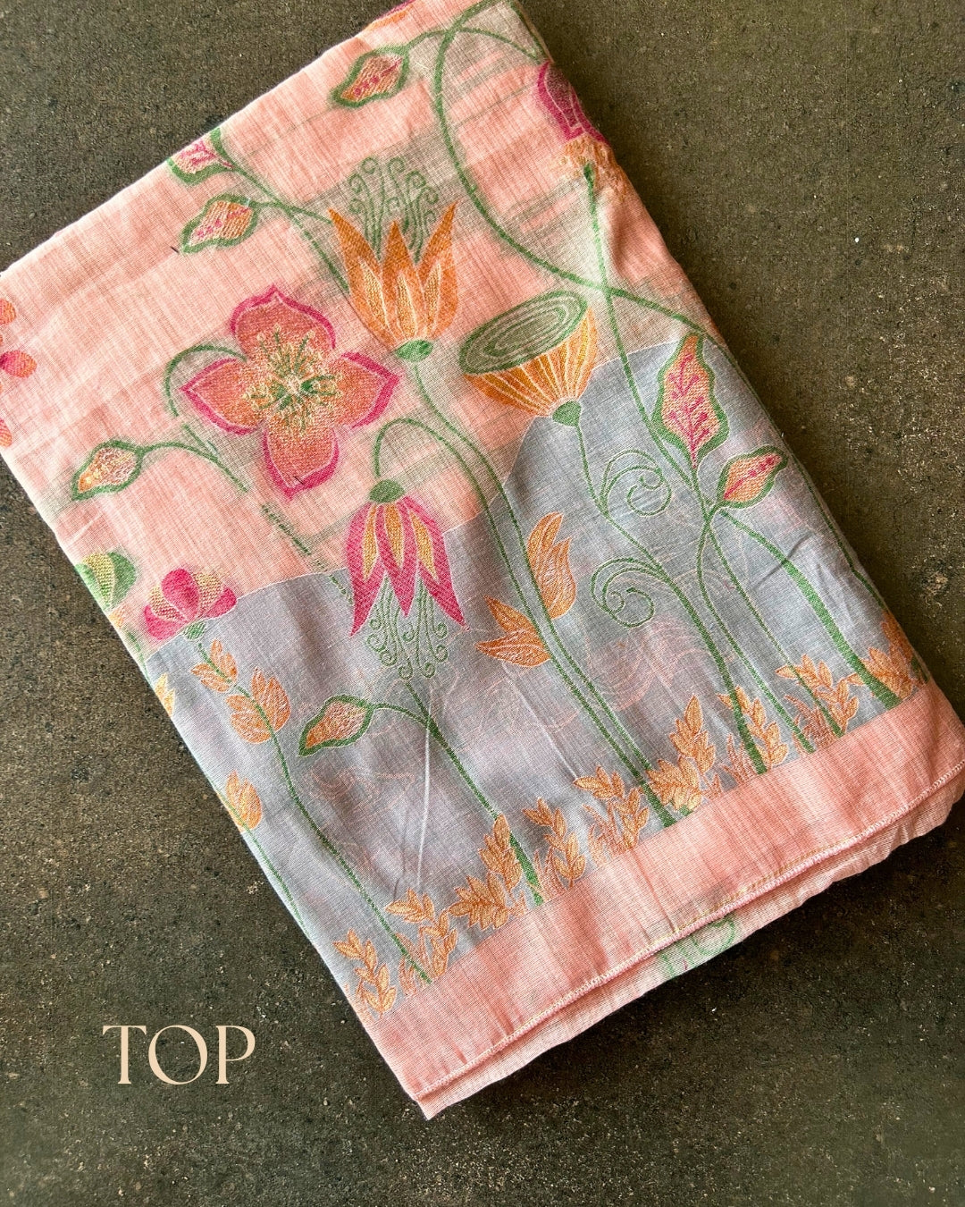 PEACH CHANDERI SALWAR SUIT