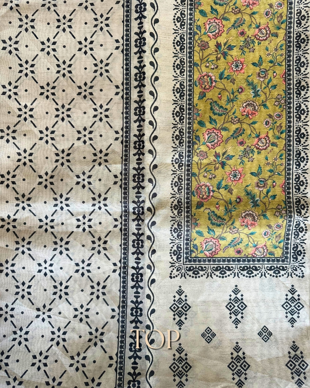 MUSTARD SEMI TUSSAR SALWAR SUIT