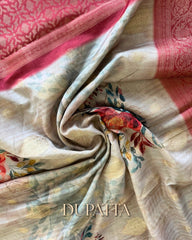 PINK SEMI TUSSAR SALWAR SUIT