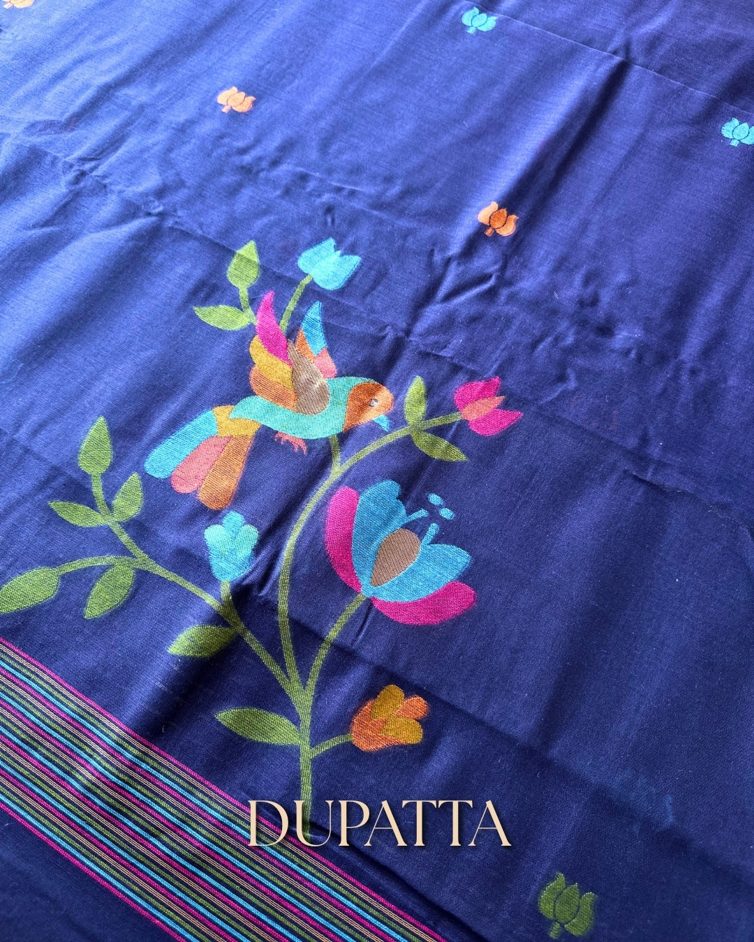 BLUE JAMDANI CHANDERI SALWAR SUIT