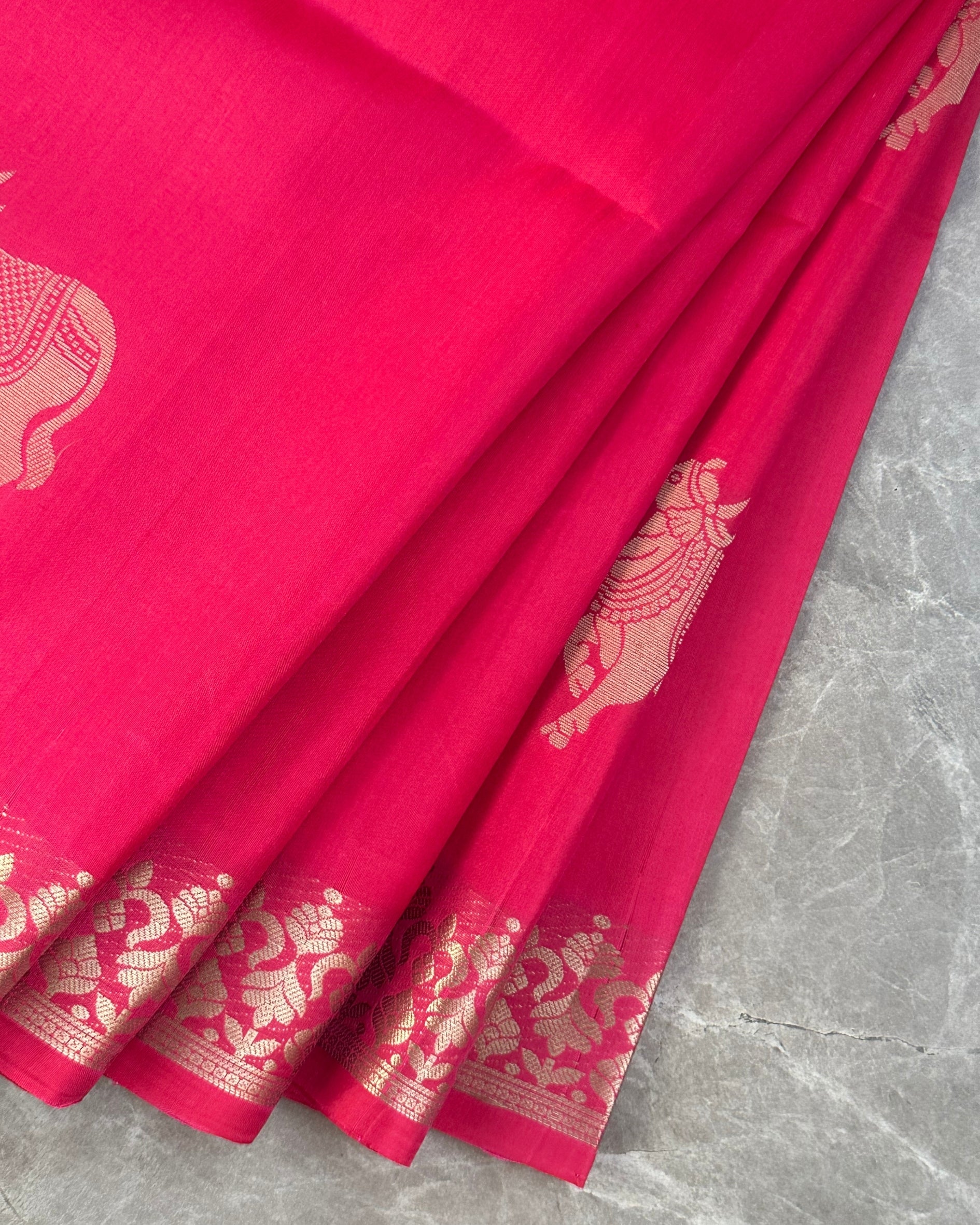 Pink Silk Saree