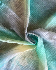 Aqua Whisper Kota Embroidered Saree