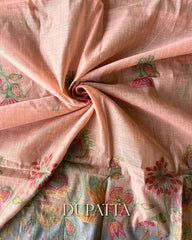 PEACH CHANDERI SALWAR SUIT