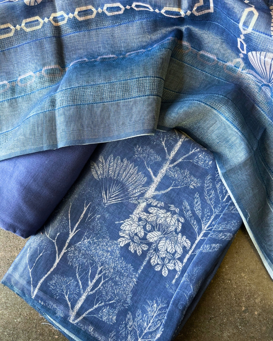 SKY SEMI-TUSSAR SALWAR SUIT