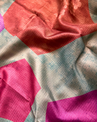MULTI-COLOUR CHAPA TUSSER SAREE