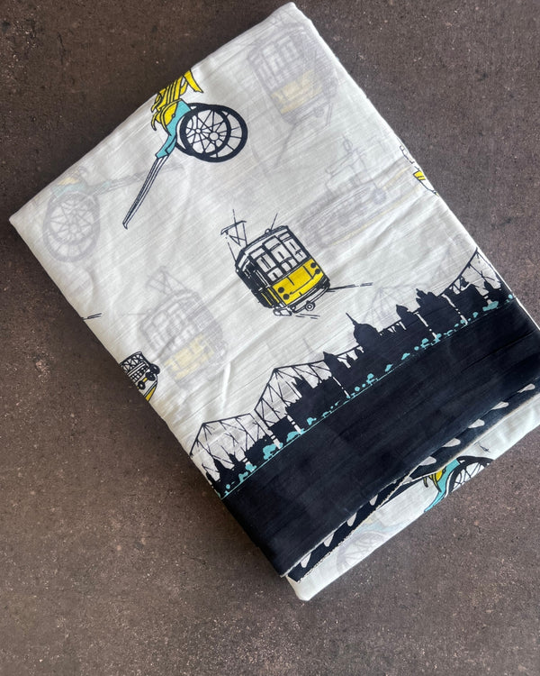 Kolkata Streets Mul Mul Saree