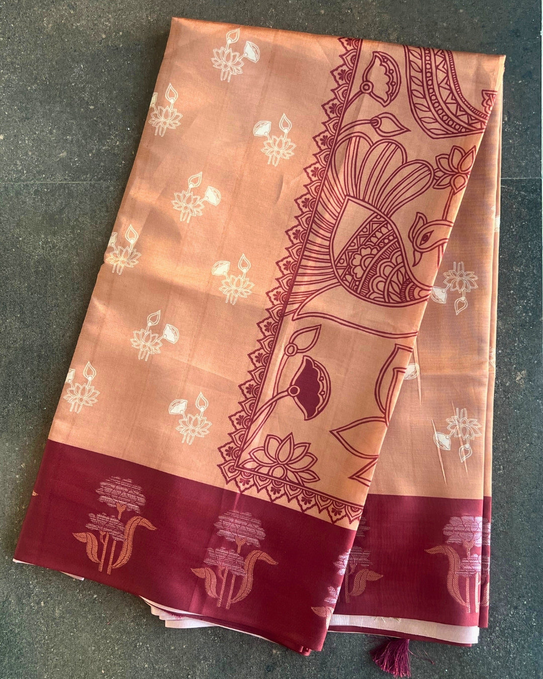 Peach Petal Softy Saree