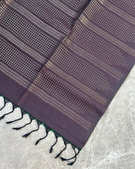 Plum Brown Silk Saree