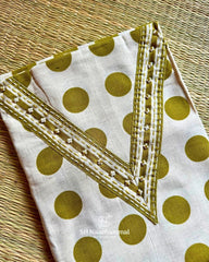 MUSTARD POLKA COTTON SALWAR SUIT