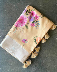 Vanilla Bloom Pusmitha Silk Saree