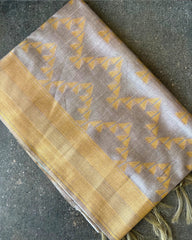 Dhaara Copper-Weave Art Dupion Saree