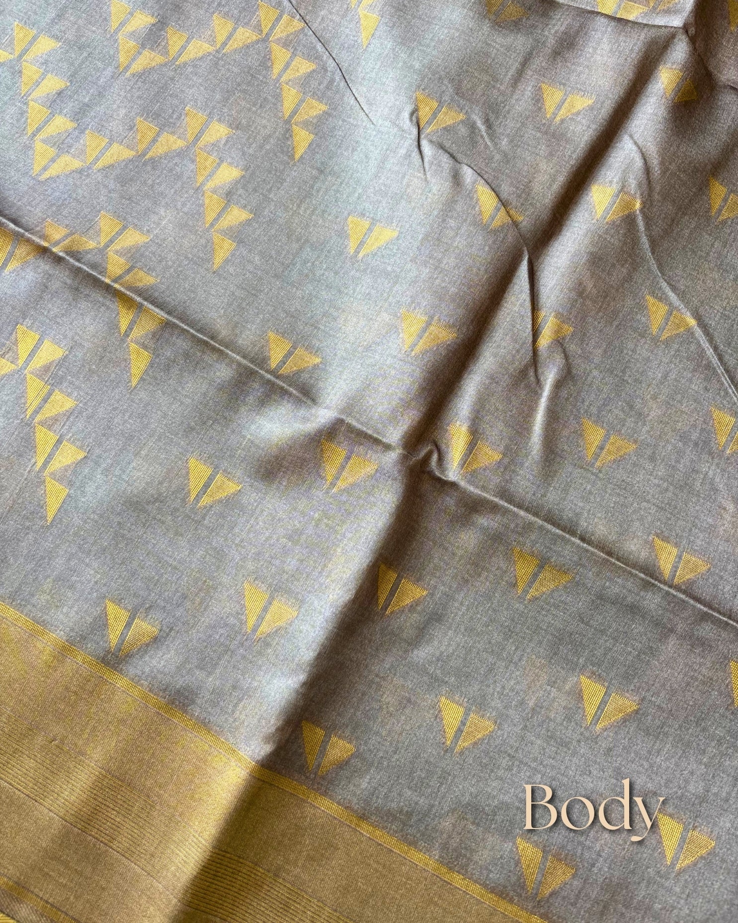 Dhaara Copper-Weave Art Dupion Saree