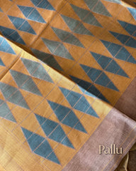 Dhaara Copper-Weave Art Dupion Saree