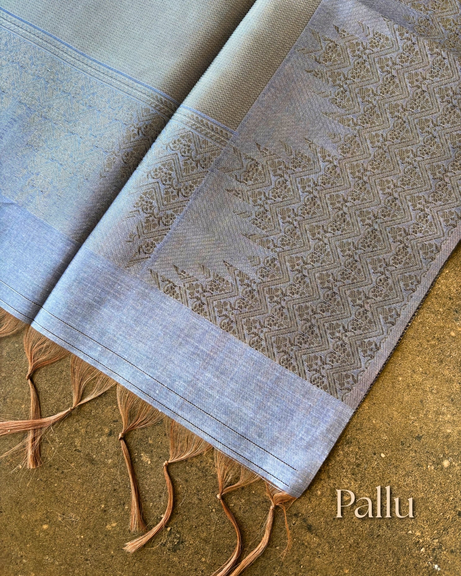 Aaral Lavender-Blue Tussar Weave