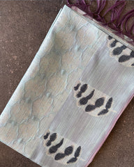 Shringara Tussar Silver-Butta Saree