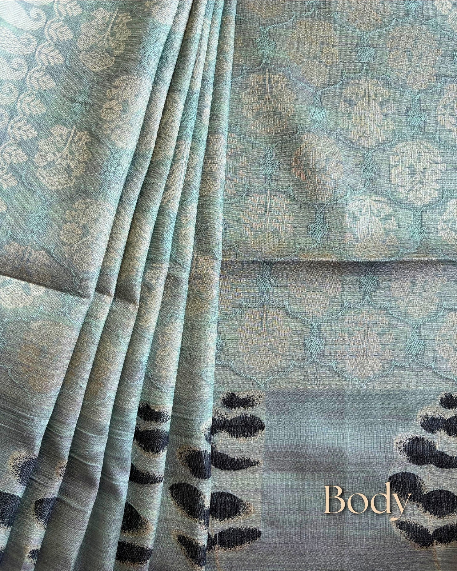 Shringara Tussar Silver-Butta Saree