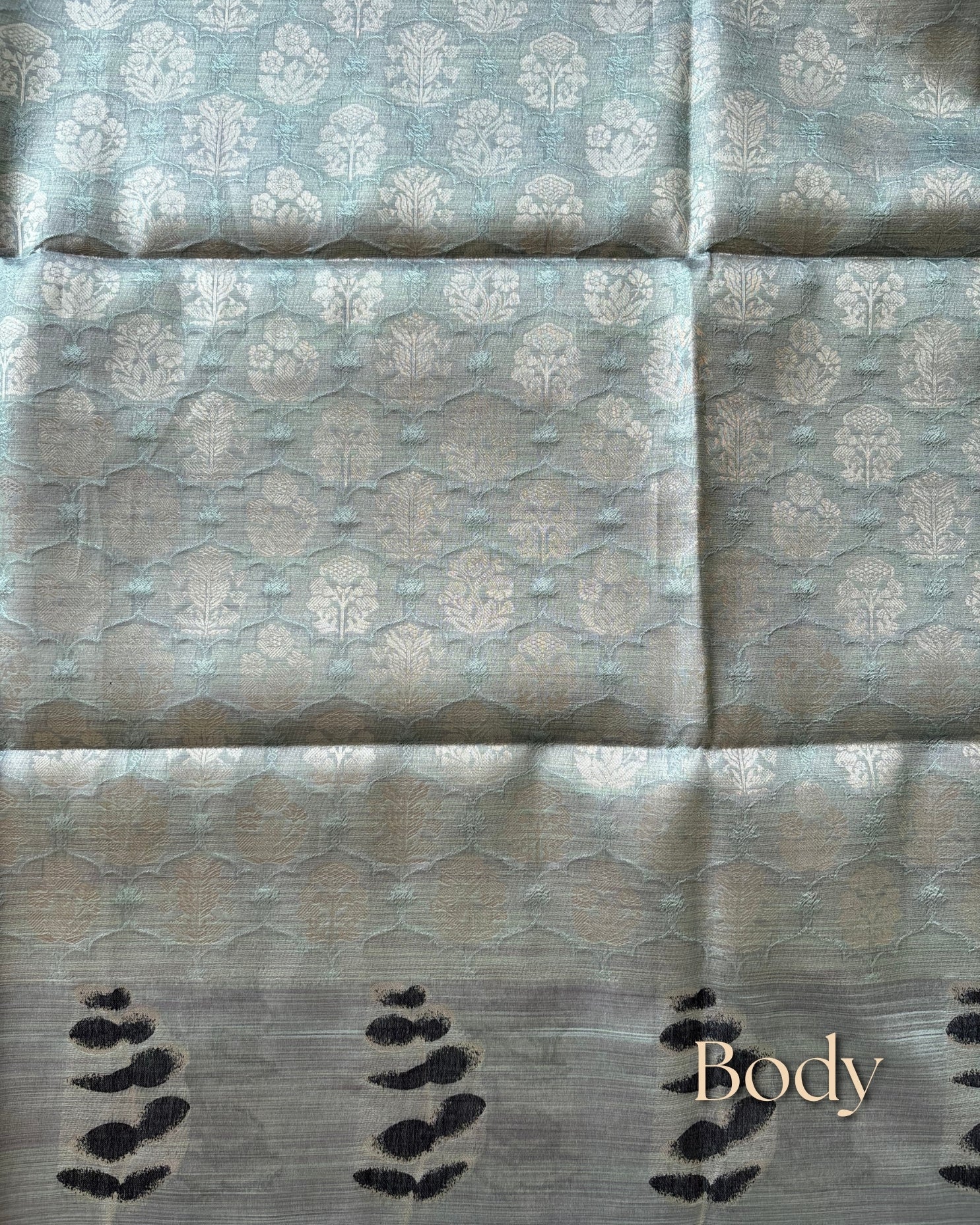 Shringara Tussar Silver-Butta Saree