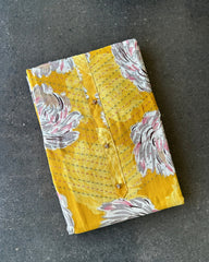 Mustard Petal Semi Tussar Print Salwar Material