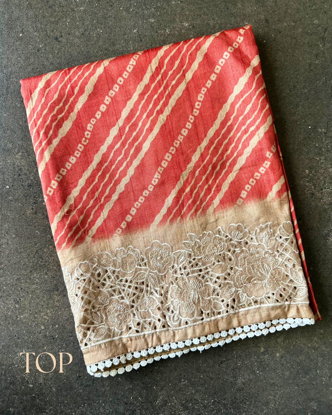 CORAL MIST HANDCRAFTED TISSUE PRINT SALWAR SUIT SET