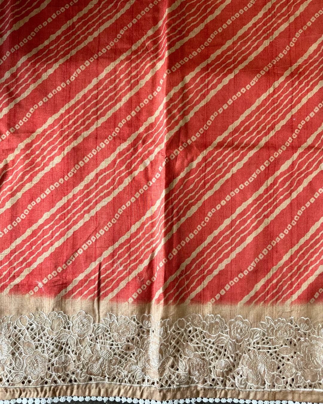 CORAL MIST HANDCRAFTED TISSUE PRINT SALWAR SUIT SET