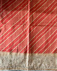 CORAL MIST HANDCRAFTED TISSUE PRINT SALWAR SUIT SET