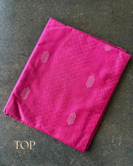 FUCHSIA WEAVE PURE TISSUE PRINT SALWAR SUIT SET