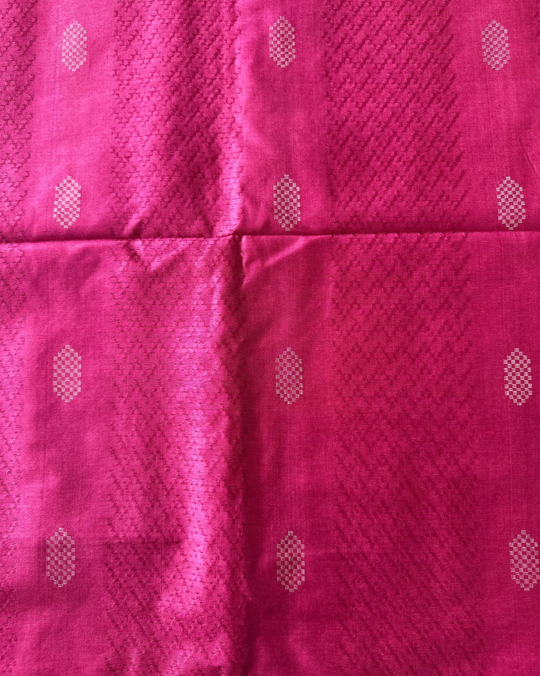 FUCHSIA WEAVE PURE TISSUE PRINT SALWAR SUIT SET