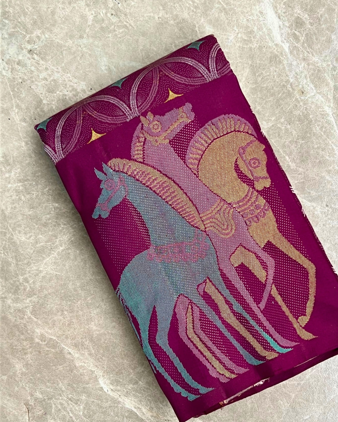 AARANI PLAIN FANCY SILK SAREE