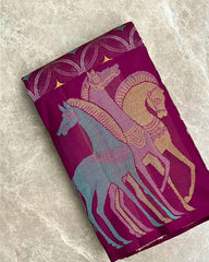 AARANI PLAIN FANCY SILK SAREE